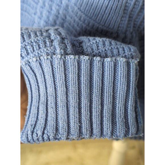 Christian Dior blue grandpa preppy basket weave XL luxury sweater - Picture 8 of 10